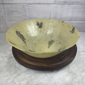 Vintage MCM Fiberglass Leaf Bowl Mid Century Modern Retro Serving Bowl 12"